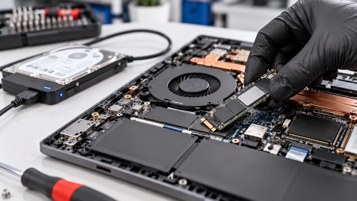 SSD installation and data transfer